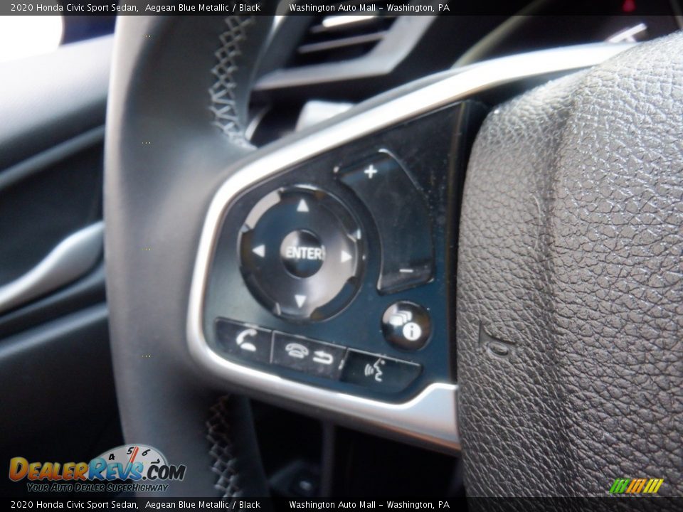 2020 Honda Civic Sport Sedan Aegean Blue Metallic / Black Photo #20