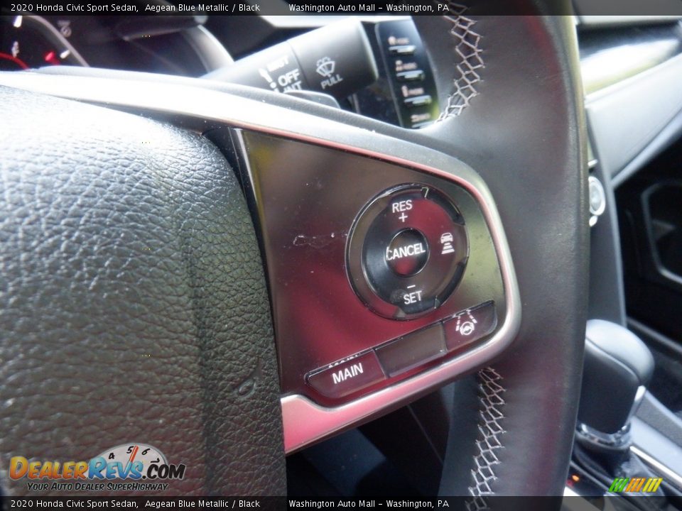 2020 Honda Civic Sport Sedan Aegean Blue Metallic / Black Photo #21