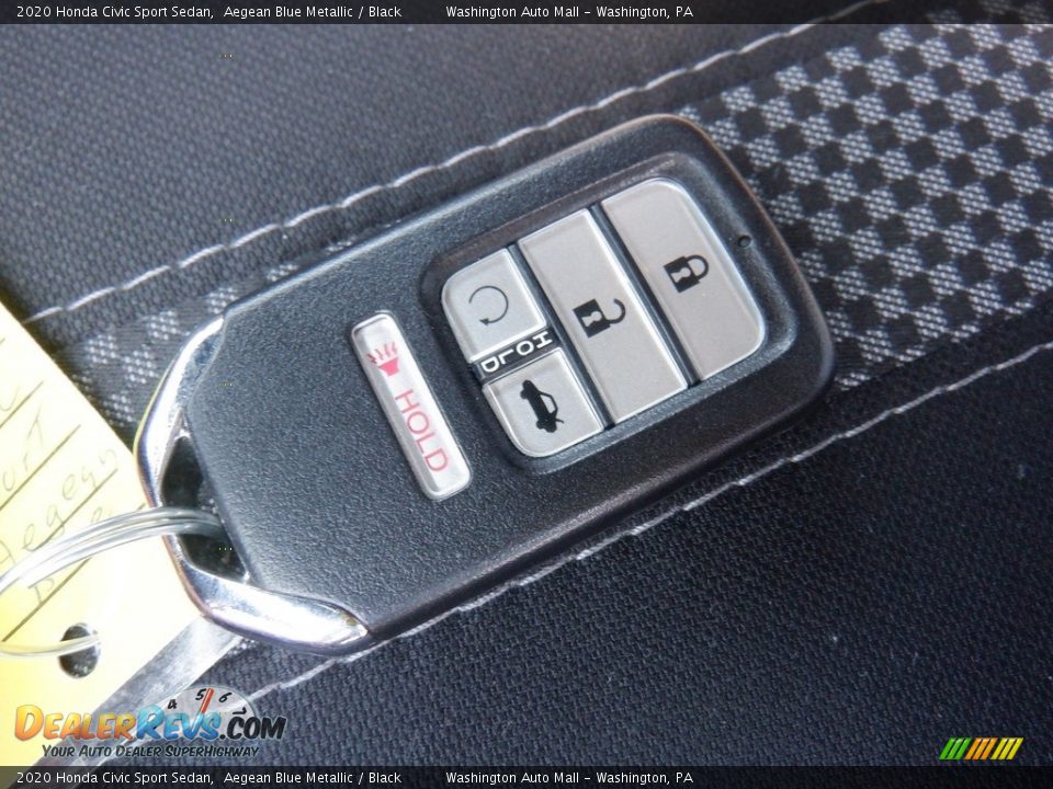 2020 Honda Civic Sport Sedan Aegean Blue Metallic / Black Photo #27