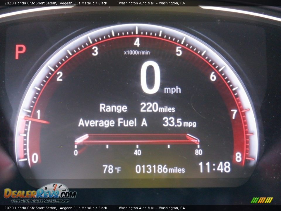 2020 Honda Civic Sport Sedan Aegean Blue Metallic / Black Photo #29