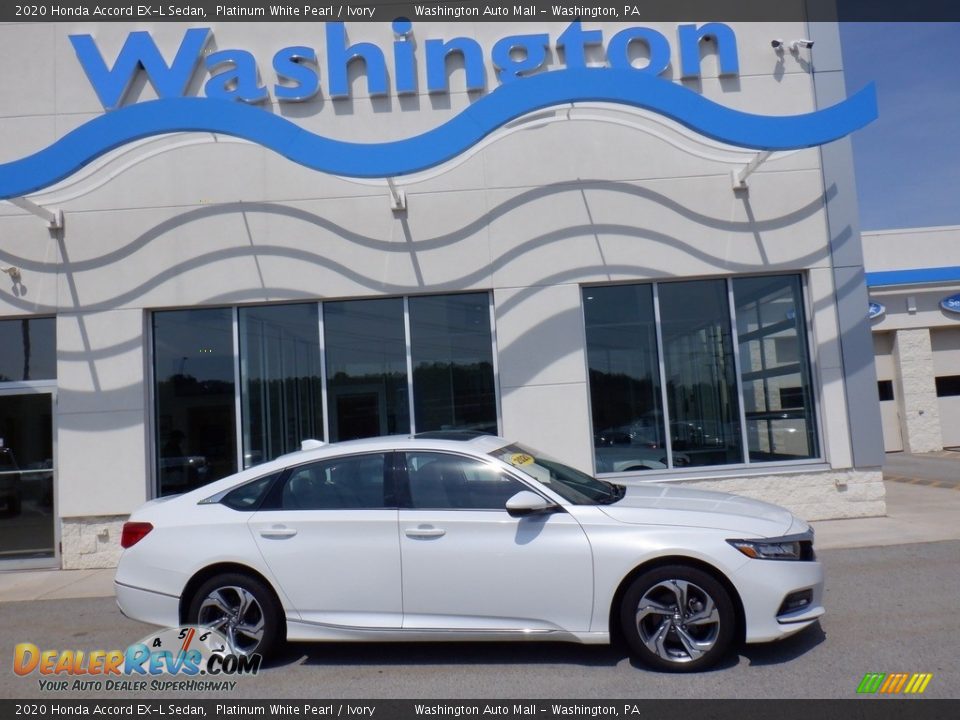 2020 Honda Accord EX-L Sedan Platinum White Pearl / Ivory Photo #2