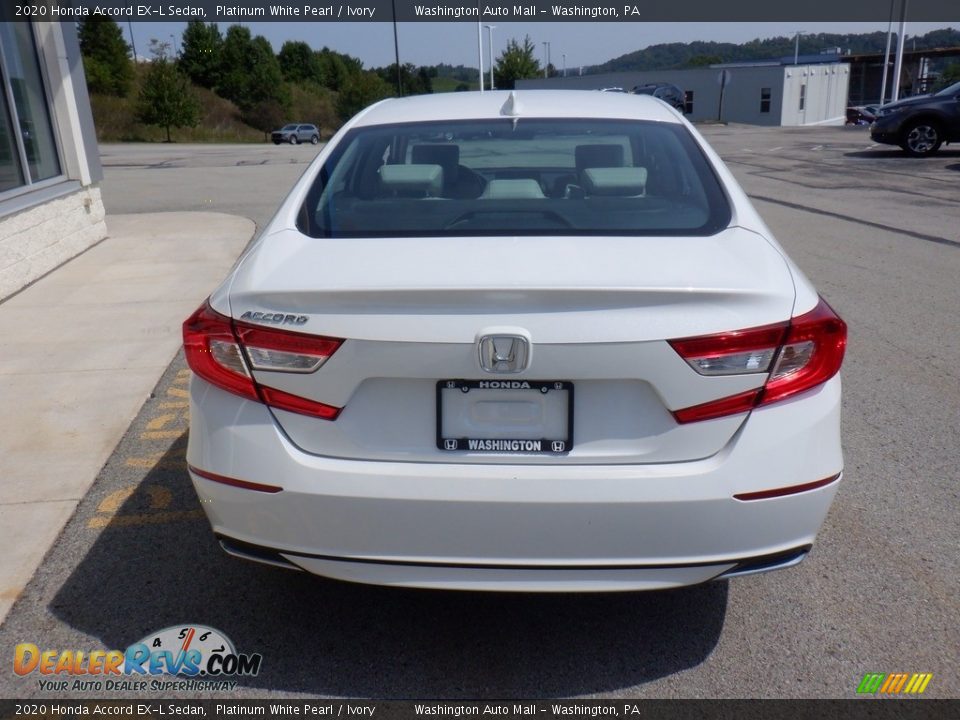 2020 Honda Accord EX-L Sedan Platinum White Pearl / Ivory Photo #8