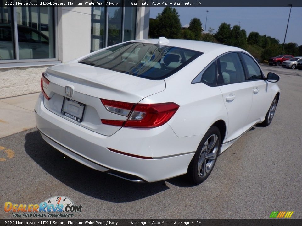 2020 Honda Accord EX-L Sedan Platinum White Pearl / Ivory Photo #9