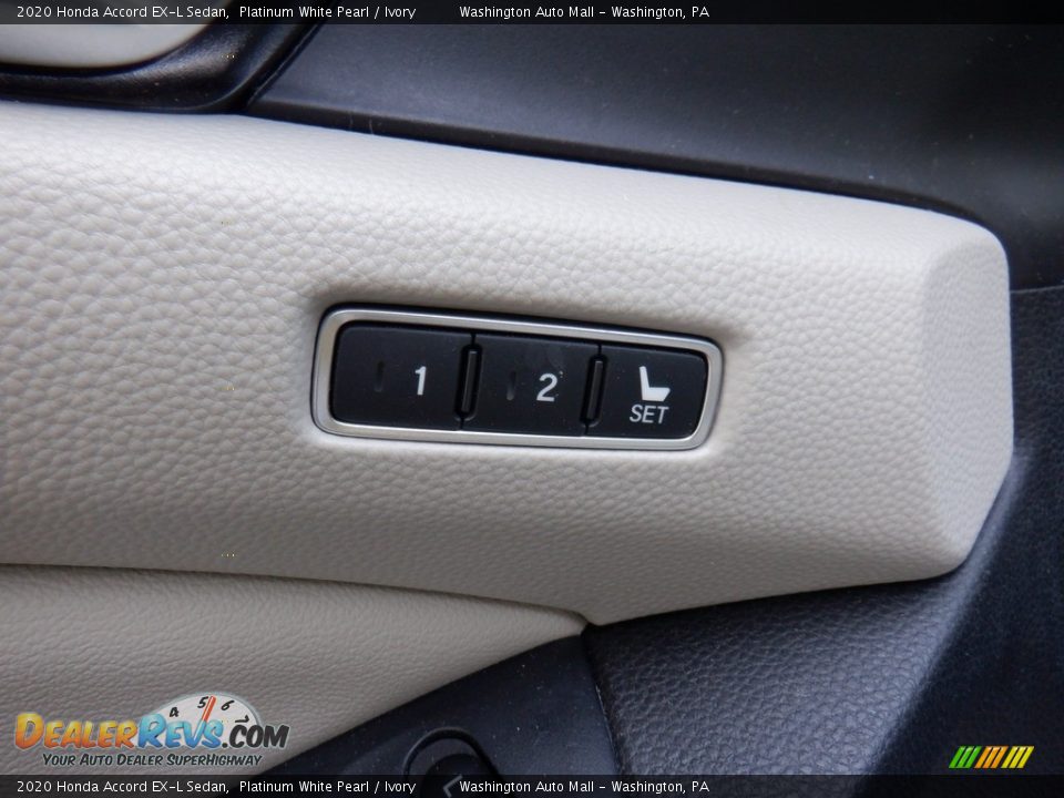 2020 Honda Accord EX-L Sedan Platinum White Pearl / Ivory Photo #12