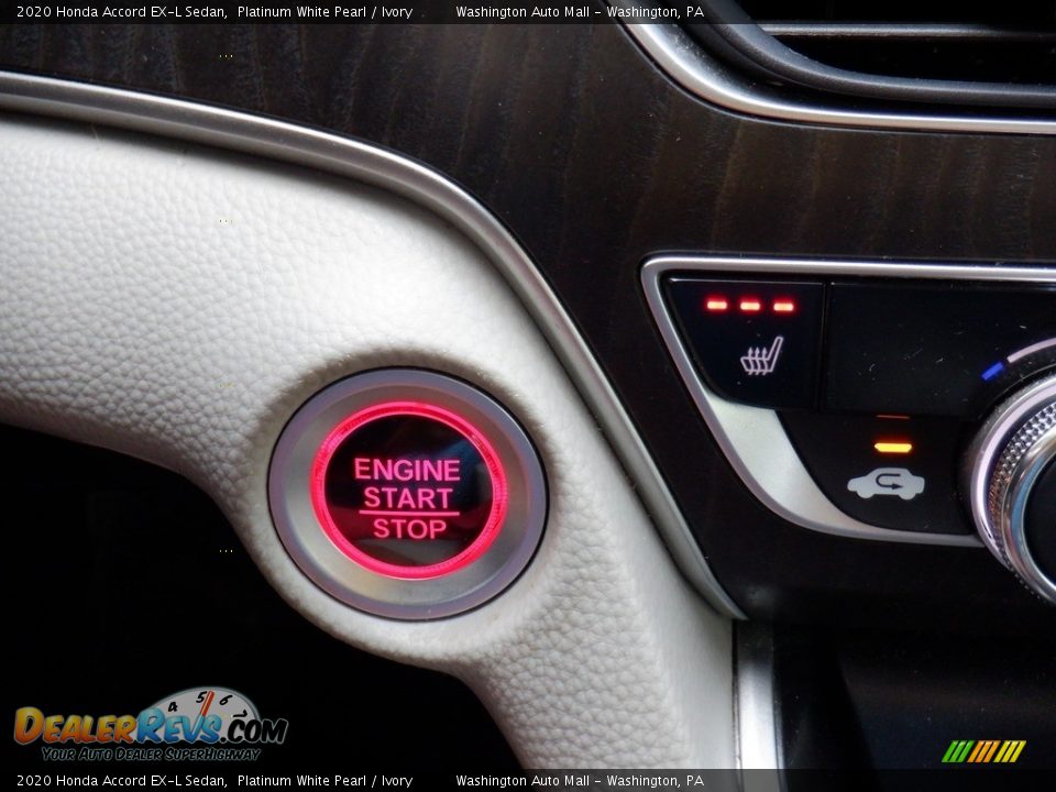 2020 Honda Accord EX-L Sedan Platinum White Pearl / Ivory Photo #22