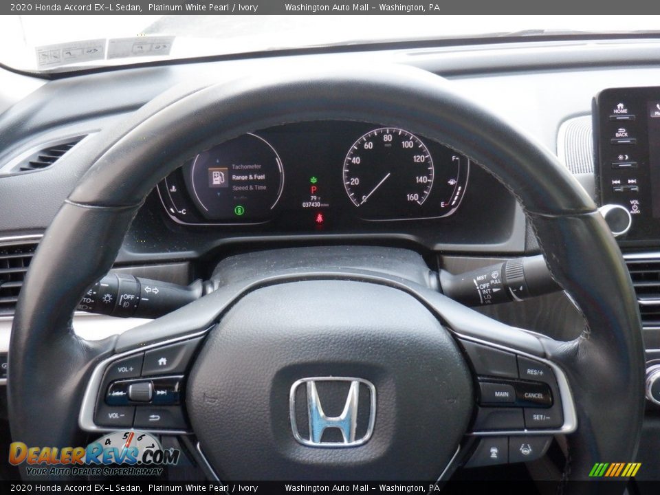2020 Honda Accord EX-L Sedan Platinum White Pearl / Ivory Photo #23