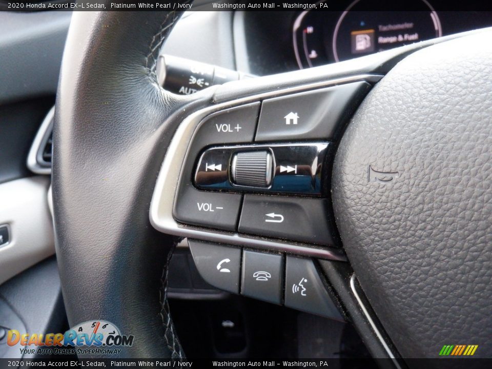 2020 Honda Accord EX-L Sedan Platinum White Pearl / Ivory Photo #24