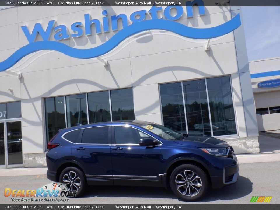 2020 Honda CR-V EX-L AWD Obsidian Blue Pearl / Black Photo #1