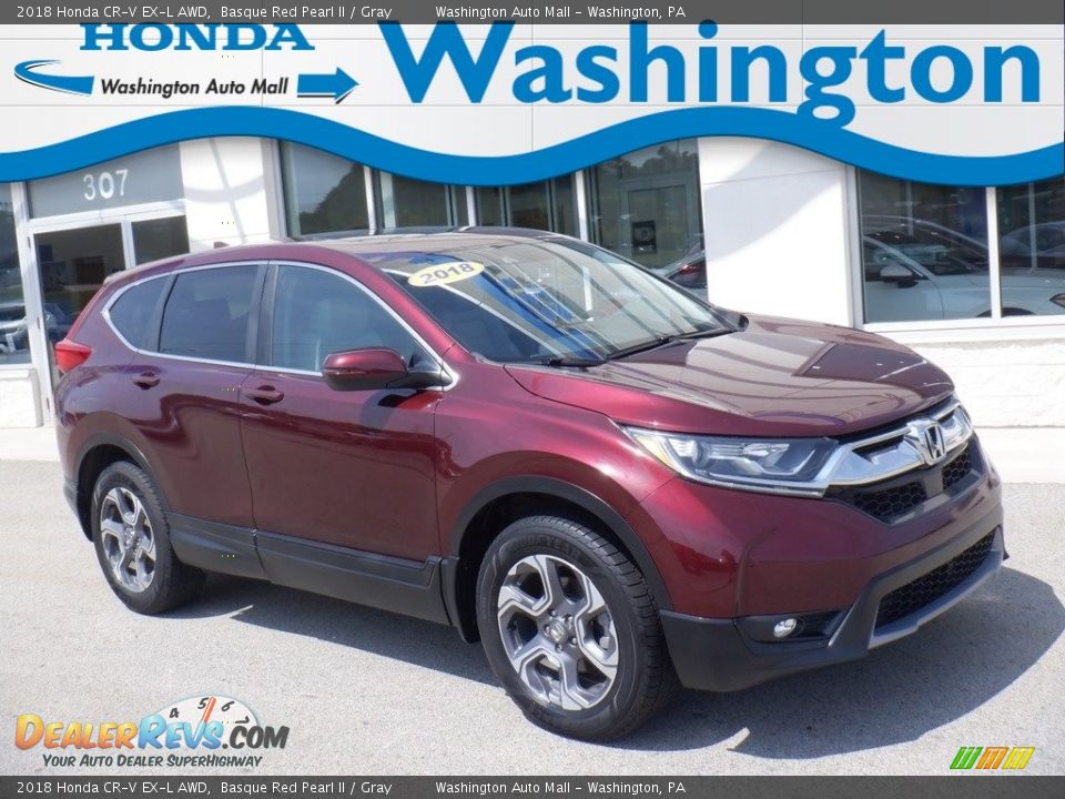 2018 Honda CR-V EX-L AWD Basque Red Pearl II / Gray Photo #1