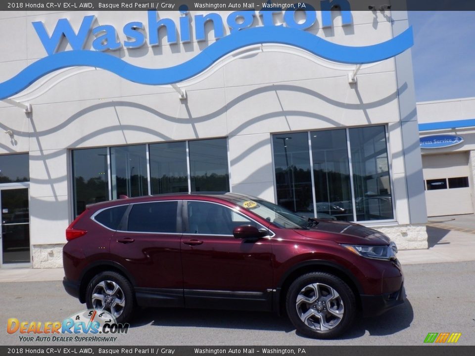 2018 Honda CR-V EX-L AWD Basque Red Pearl II / Gray Photo #2