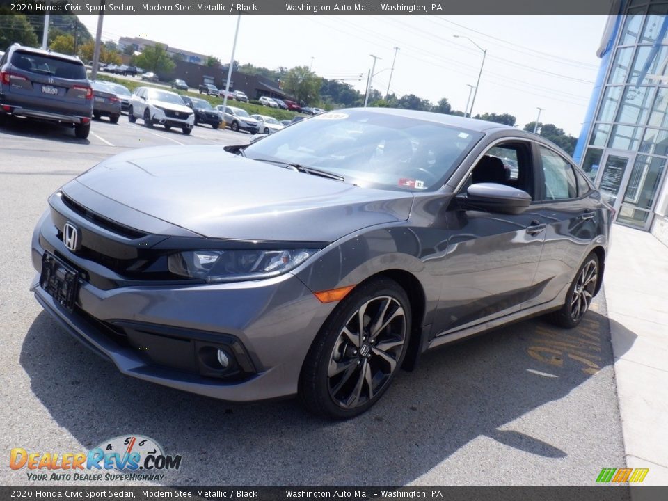 2020 Honda Civic Sport Sedan Modern Steel Metallic / Black Photo #4