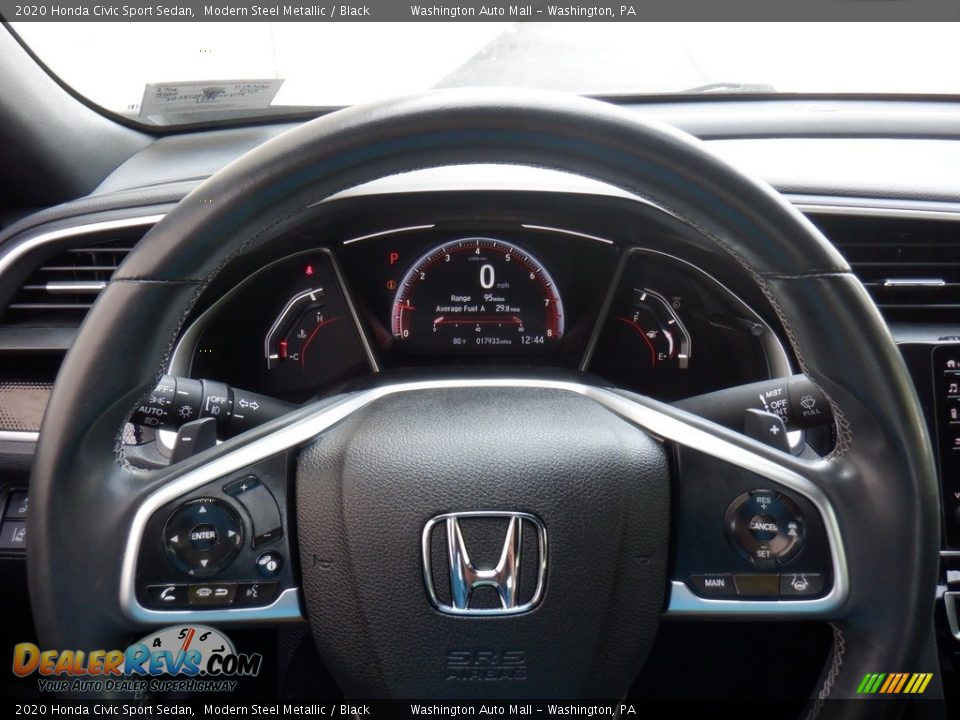 2020 Honda Civic Sport Sedan Modern Steel Metallic / Black Photo #20