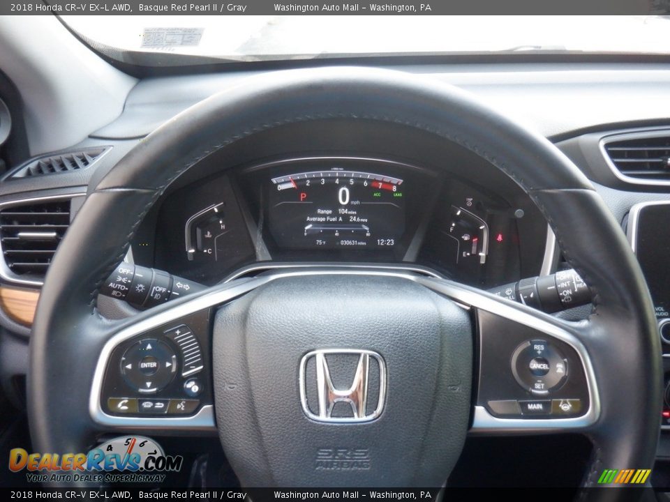 2018 Honda CR-V EX-L AWD Basque Red Pearl II / Gray Photo #25