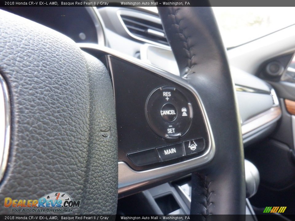 2018 Honda CR-V EX-L AWD Basque Red Pearl II / Gray Photo #27