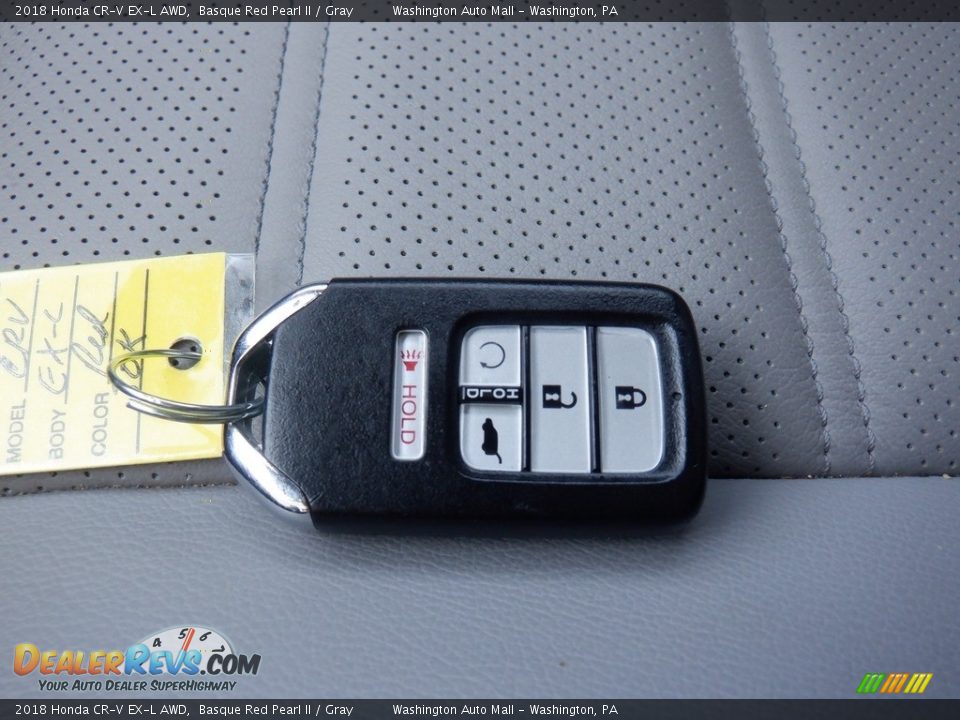 2018 Honda CR-V EX-L AWD Basque Red Pearl II / Gray Photo #35