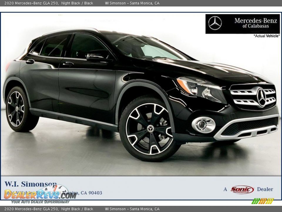 2020 Mercedes-Benz GLA 250 Night Black / Black Photo #1