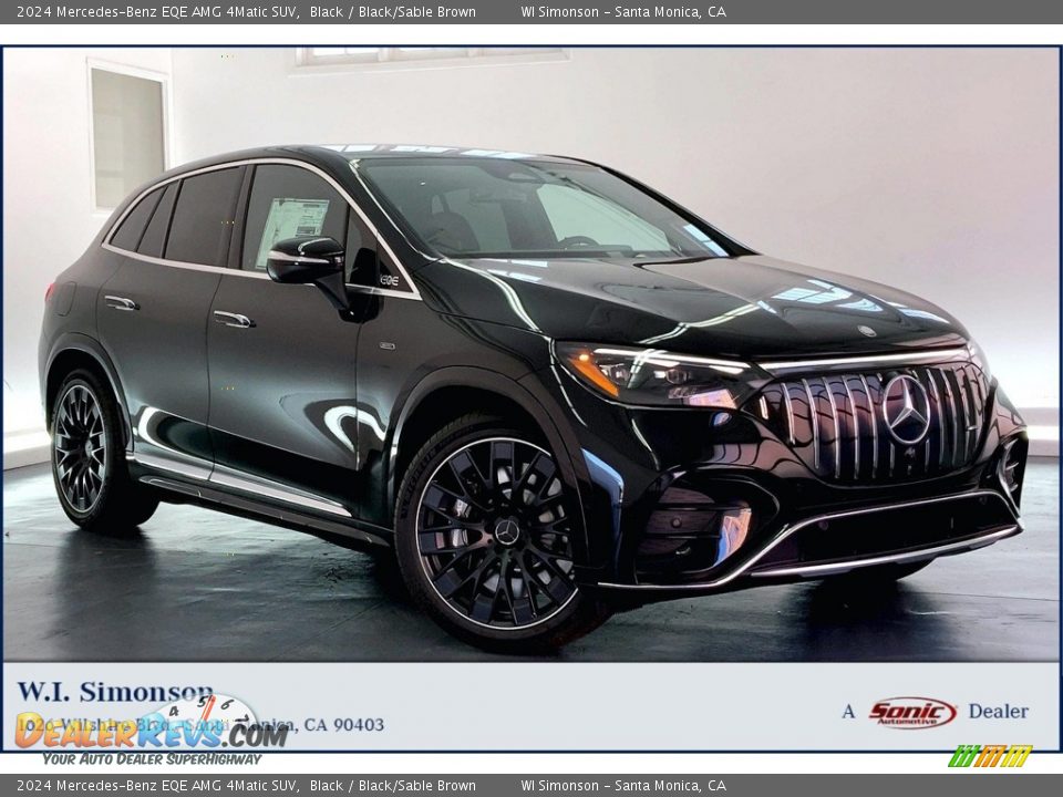 2024 Mercedes-Benz EQE AMG 4Matic SUV Black / Black/Sable Brown Photo #1