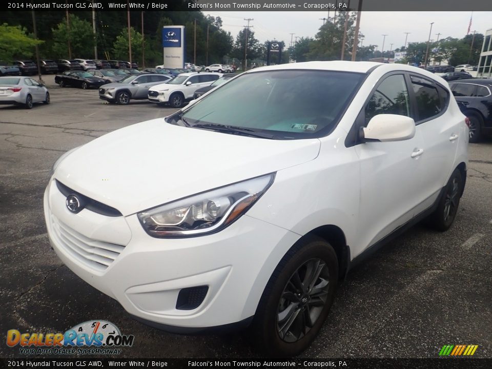 2014 Hyundai Tucson GLS AWD Winter White / Beige Photo #1