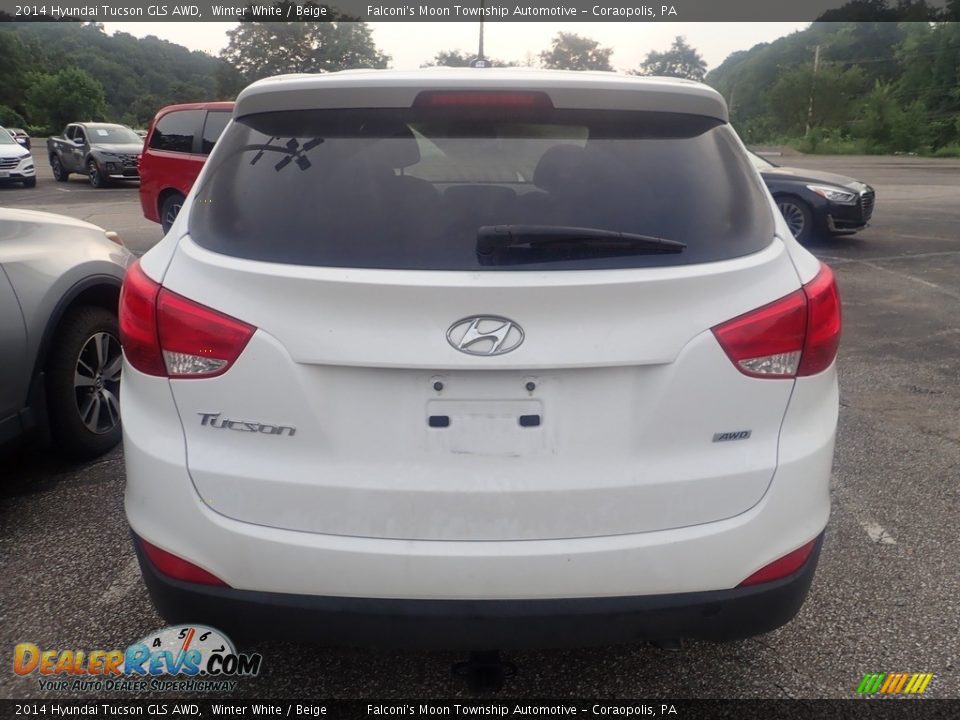 2014 Hyundai Tucson GLS AWD Winter White / Beige Photo #3