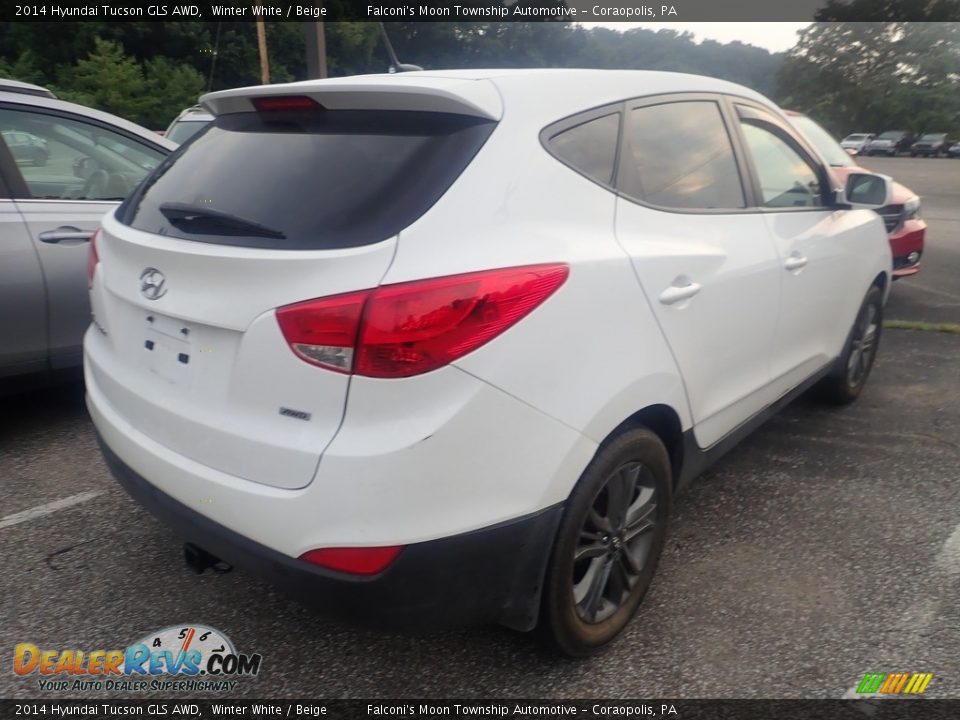 2014 Hyundai Tucson GLS AWD Winter White / Beige Photo #4