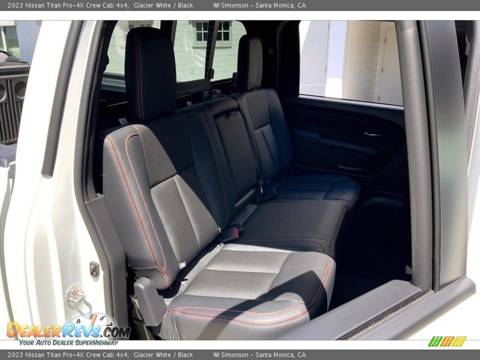 Rear Seat of 2023 Nissan Titan Pro-4X Crew Cab 4x4 Photo #19