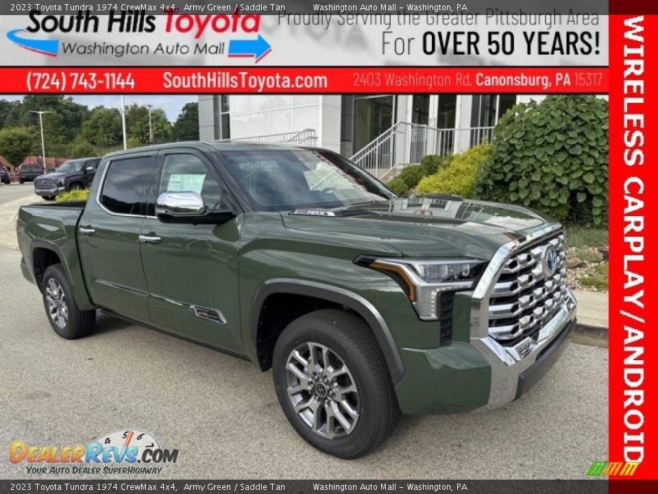 2023 Toyota Tundra 1974 CrewMax 4x4 Army Green / Saddle Tan Photo #1