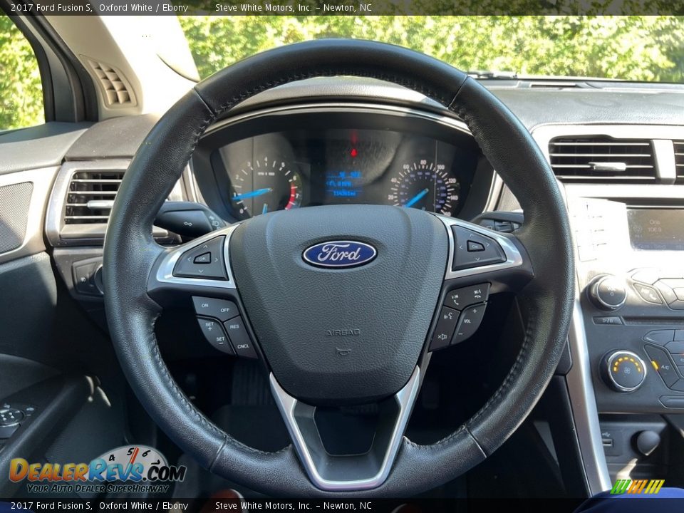 2017 Ford Fusion S Oxford White / Ebony Photo #18