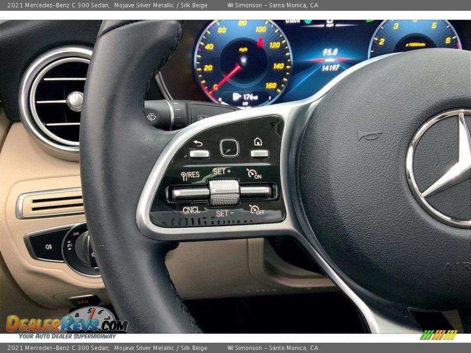 2021 Mercedes-Benz C 300 Sedan Mojave Silver Metallic / Silk Beige Photo #21