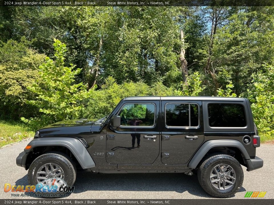 Black 2024 Jeep Wrangler 4-Door Sport S 4x4 Photo #1