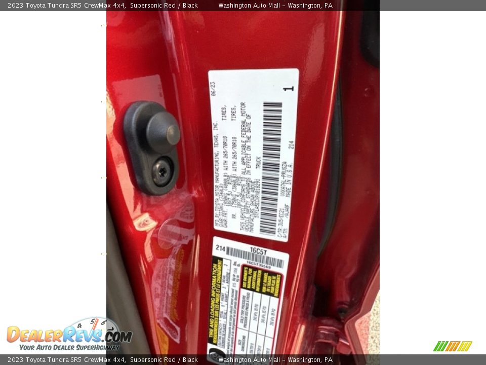 2023 Toyota Tundra SR5 CrewMax 4x4 Supersonic Red / Black Photo #24