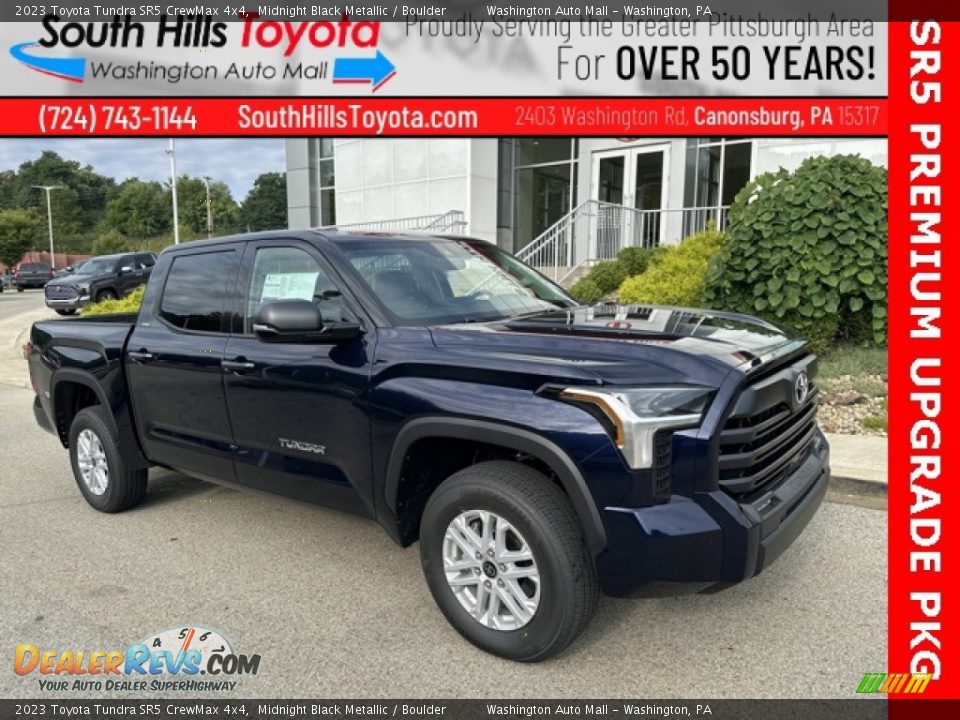 2023 Toyota Tundra SR5 CrewMax 4x4 Midnight Black Metallic / Boulder Photo #1