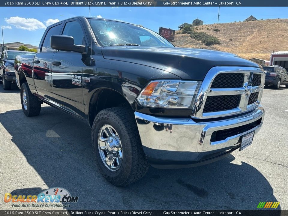 2016 Ram 2500 SLT Crew Cab 4x4 Brilliant Black Crystal Pearl / Black/Diesel Gray Photo #1