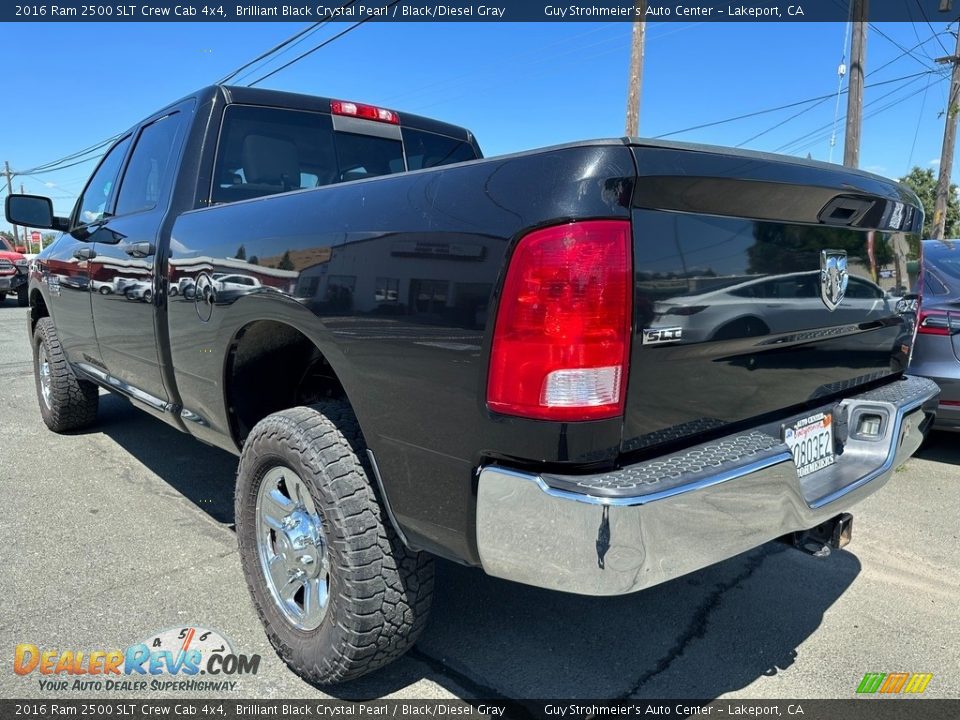 Brilliant Black Crystal Pearl 2016 Ram 2500 SLT Crew Cab 4x4 Photo #4