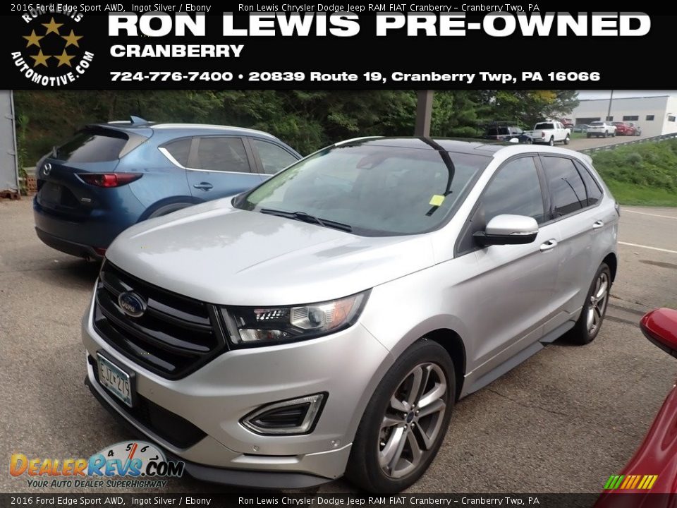 2016 Ford Edge Sport AWD Ingot Silver / Ebony Photo #1