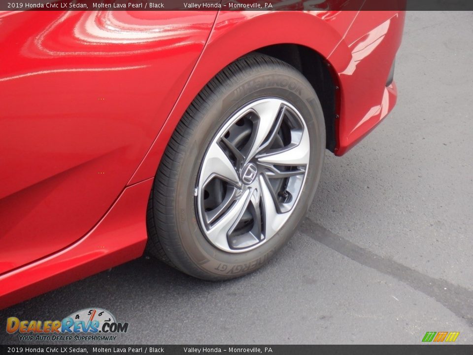 2019 Honda Civic LX Sedan Molten Lava Pearl / Black Photo #3