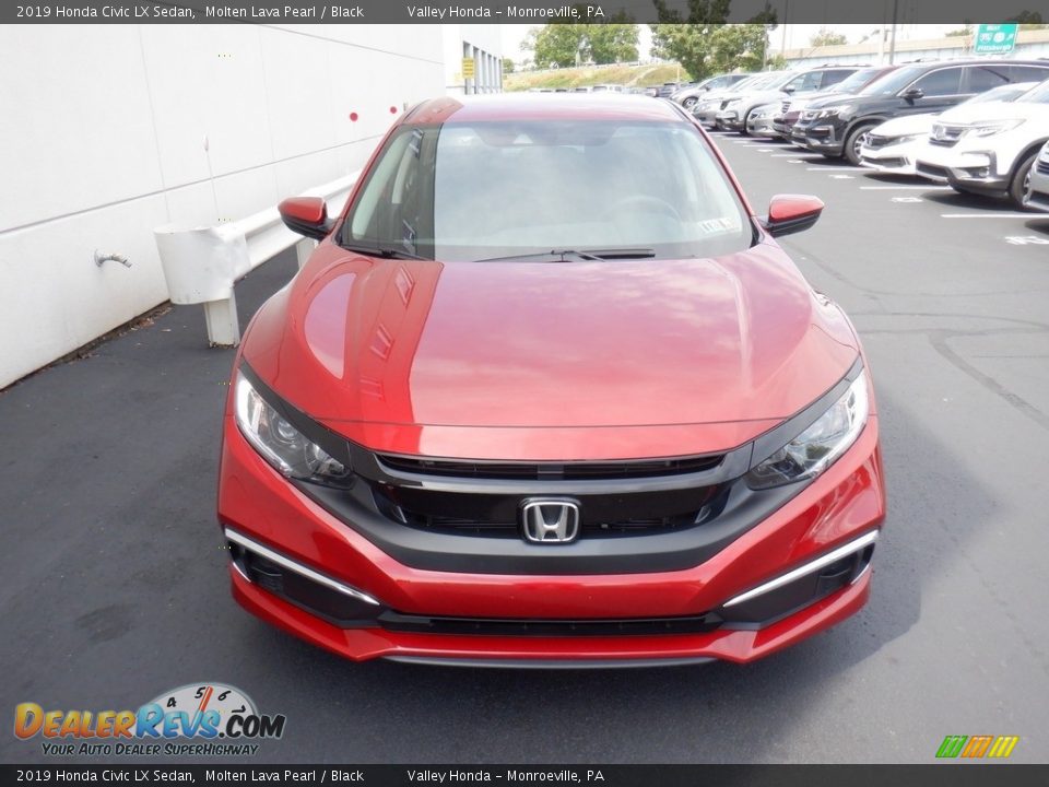 2019 Honda Civic LX Sedan Molten Lava Pearl / Black Photo #4