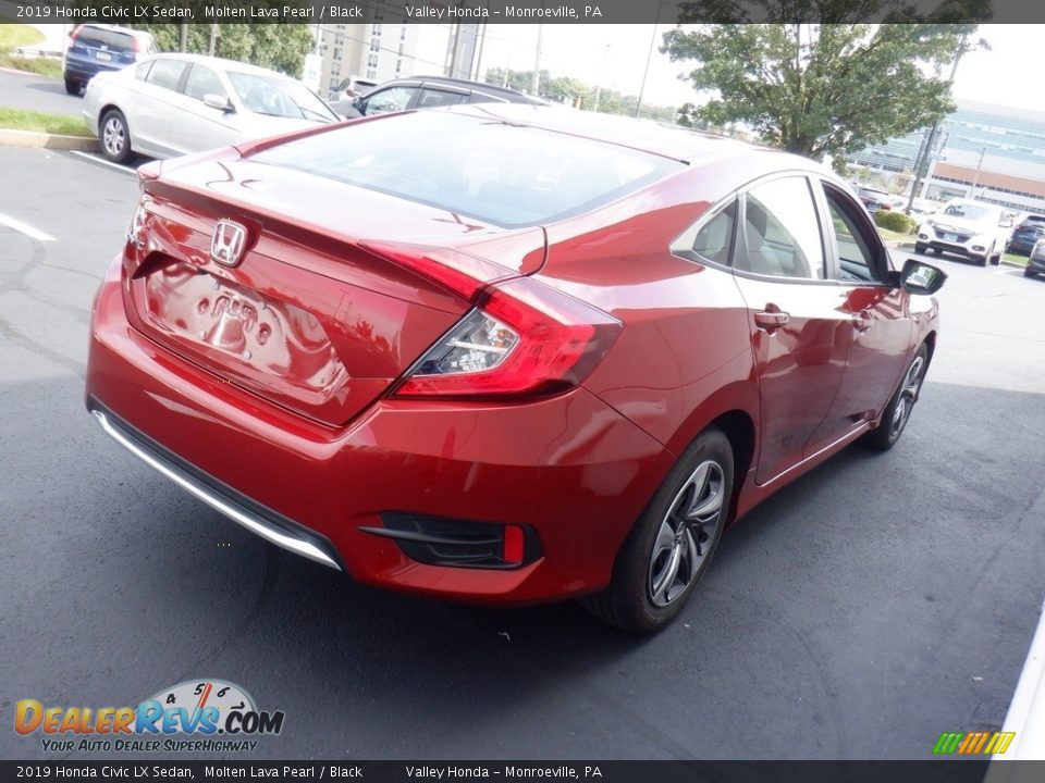 2019 Honda Civic LX Sedan Molten Lava Pearl / Black Photo #6