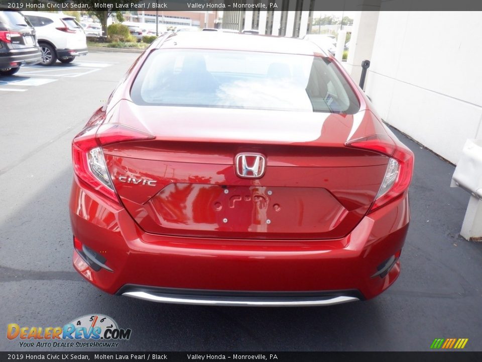 2019 Honda Civic LX Sedan Molten Lava Pearl / Black Photo #7