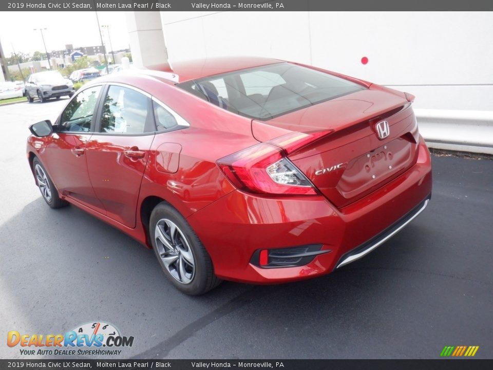 2019 Honda Civic LX Sedan Molten Lava Pearl / Black Photo #8