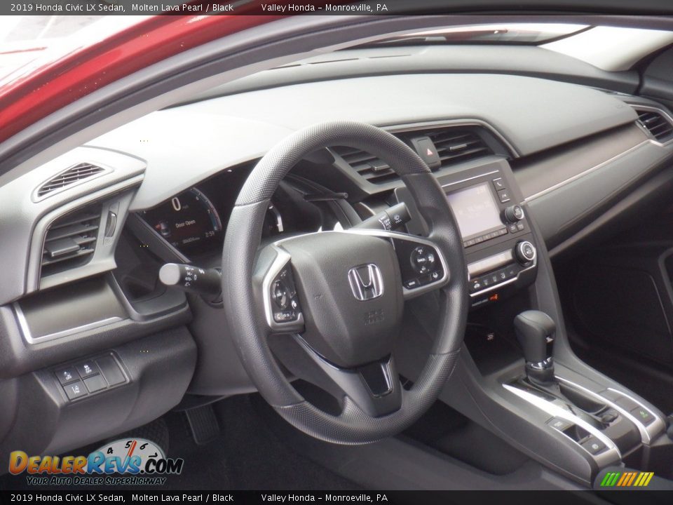 2019 Honda Civic LX Sedan Molten Lava Pearl / Black Photo #9