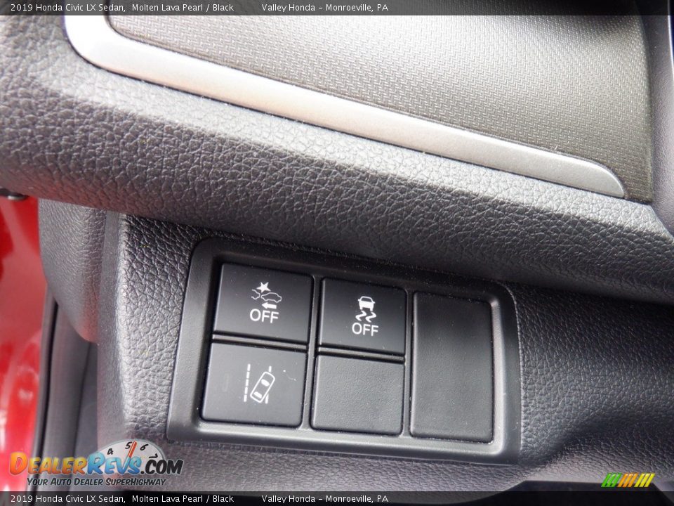 2019 Honda Civic LX Sedan Molten Lava Pearl / Black Photo #10