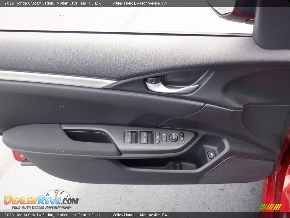 2019 Honda Civic LX Sedan Molten Lava Pearl / Black Photo #11
