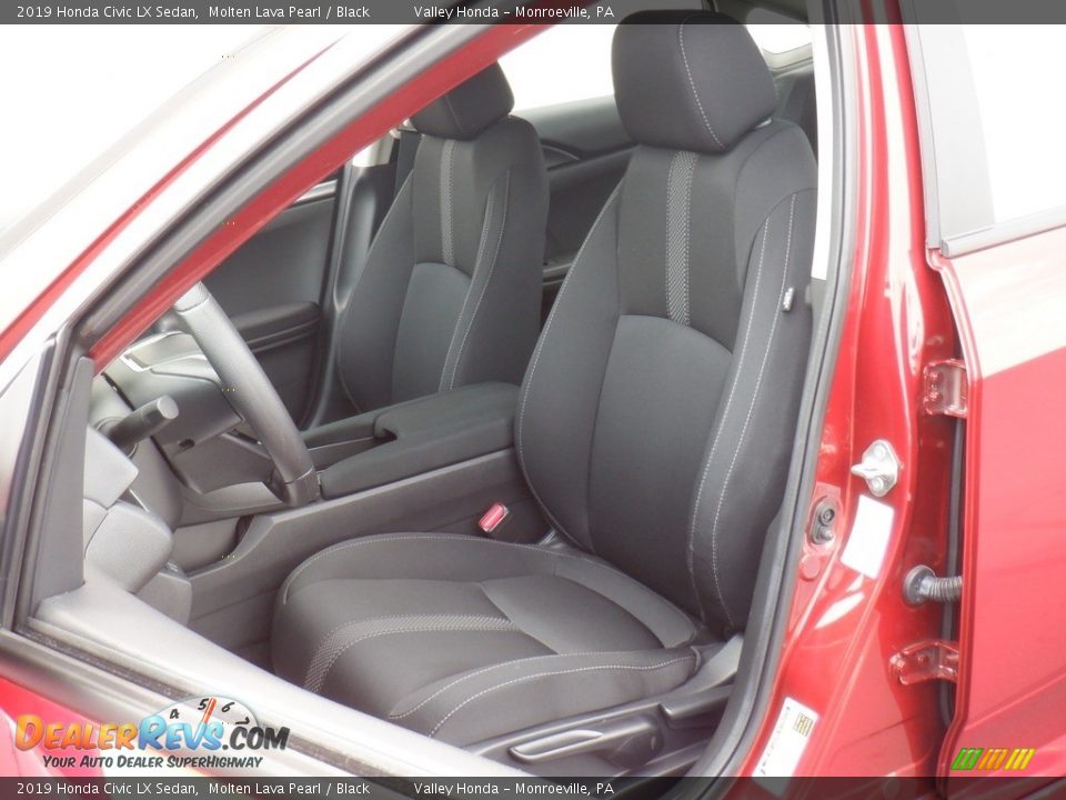 2019 Honda Civic LX Sedan Molten Lava Pearl / Black Photo #12