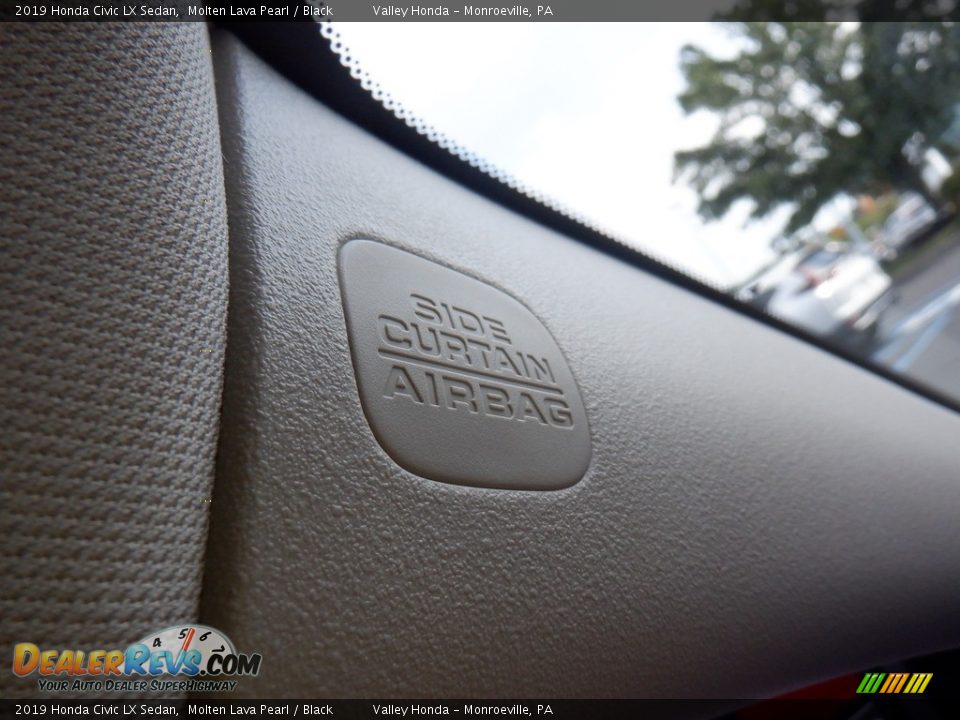 2019 Honda Civic LX Sedan Molten Lava Pearl / Black Photo #13