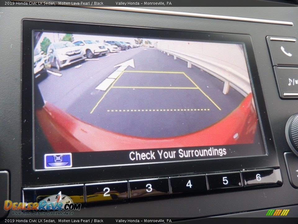 2019 Honda Civic LX Sedan Molten Lava Pearl / Black Photo #17