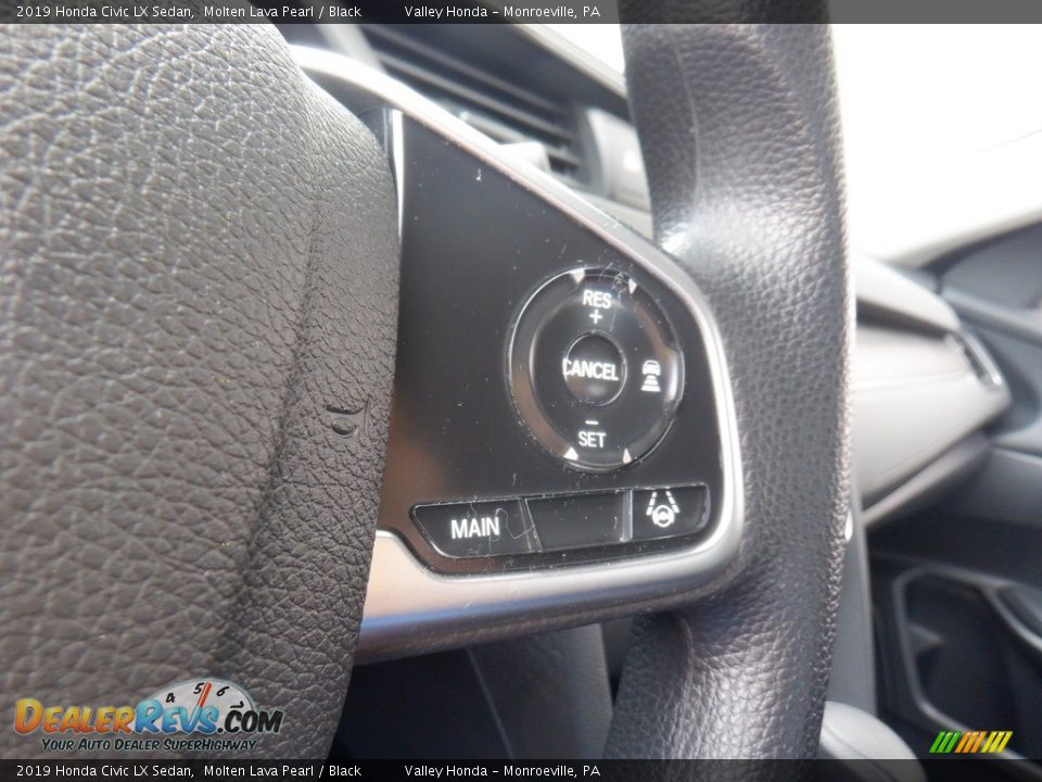 2019 Honda Civic LX Sedan Molten Lava Pearl / Black Photo #20