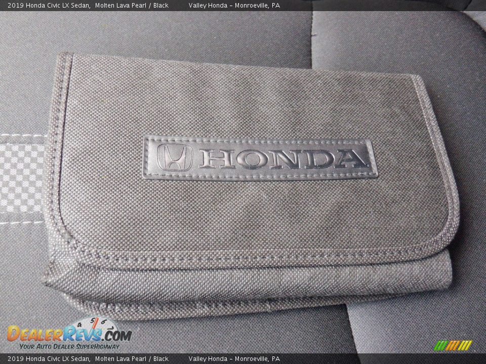 2019 Honda Civic LX Sedan Molten Lava Pearl / Black Photo #28