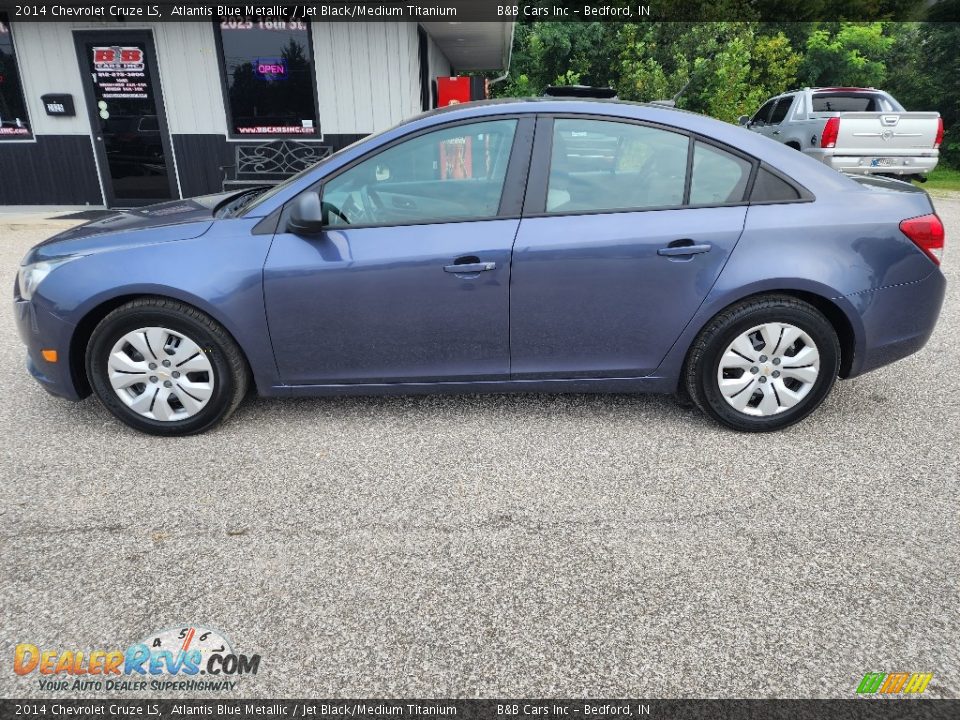 2014 Chevrolet Cruze LS Atlantis Blue Metallic / Jet Black/Medium Titanium Photo #2