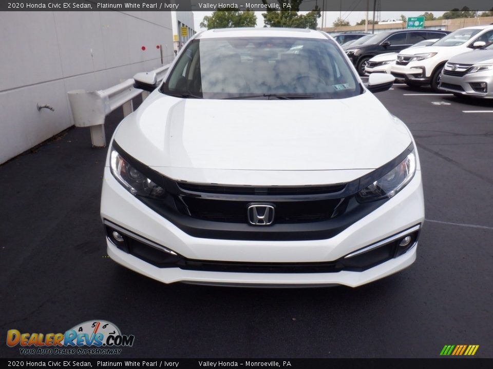 2020 Honda Civic EX Sedan Platinum White Pearl / Ivory Photo #3