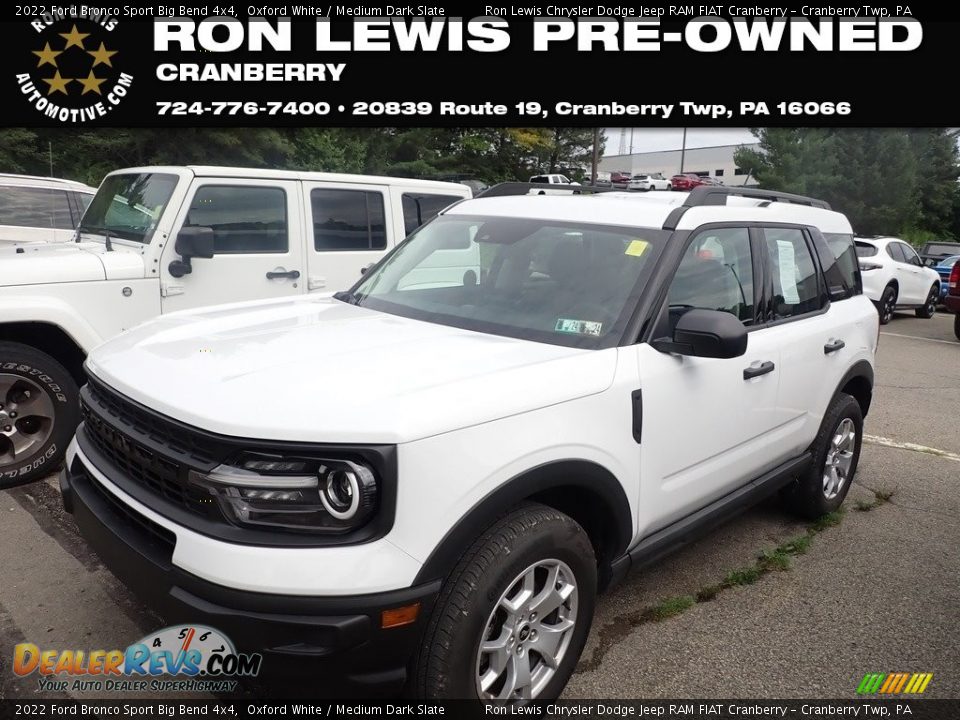 2022 Ford Bronco Sport Big Bend 4x4 Oxford White / Medium Dark Slate Photo #1